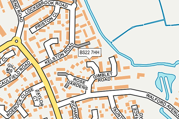 BS22 7HH map - OS OpenMap – Local (Ordnance Survey)