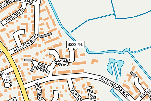 BS22 7HJ map - OS OpenMap – Local (Ordnance Survey)