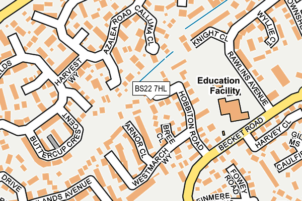 BS22 7HL map - OS OpenMap – Local (Ordnance Survey)