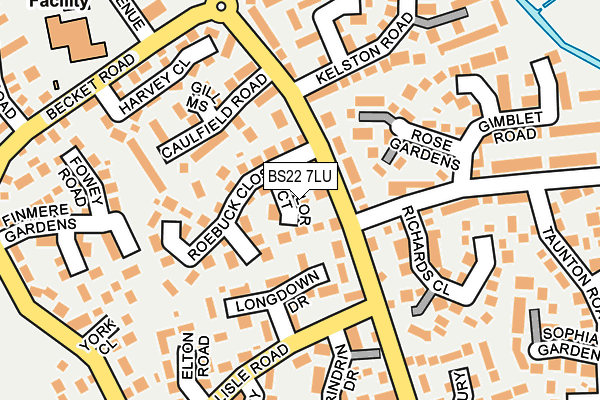 BS22 7LU map - OS OpenMap – Local (Ordnance Survey)
