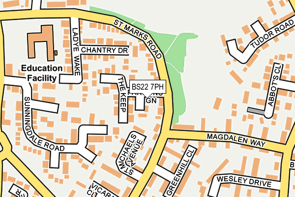 BS22 7PH map - OS OpenMap – Local (Ordnance Survey)