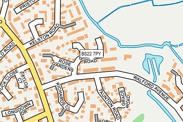 BS22 7PY map - OS OpenMap – Local (Ordnance Survey)