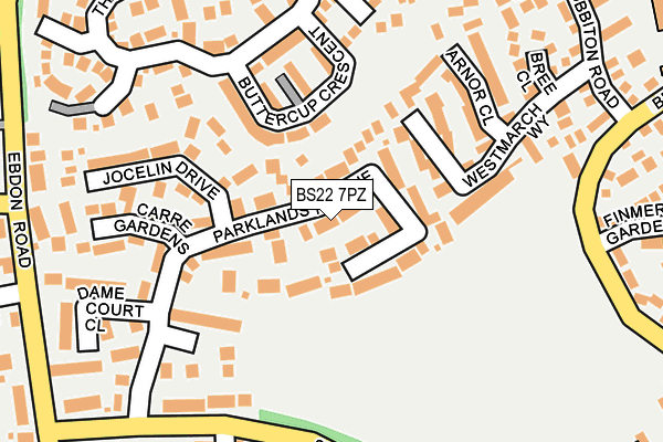 BS22 7PZ map - OS OpenMap – Local (Ordnance Survey)