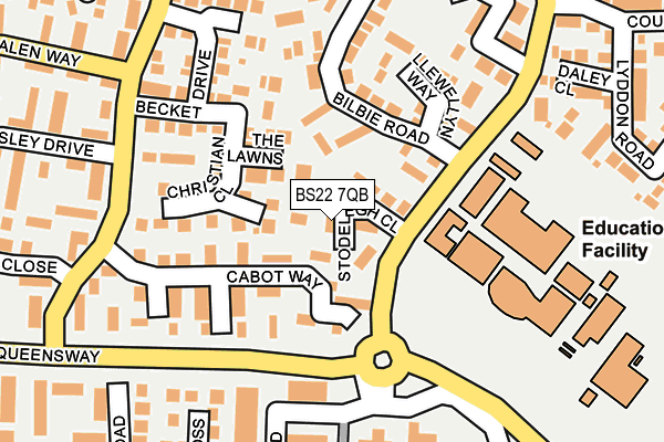 BS22 7QB map - OS OpenMap – Local (Ordnance Survey)