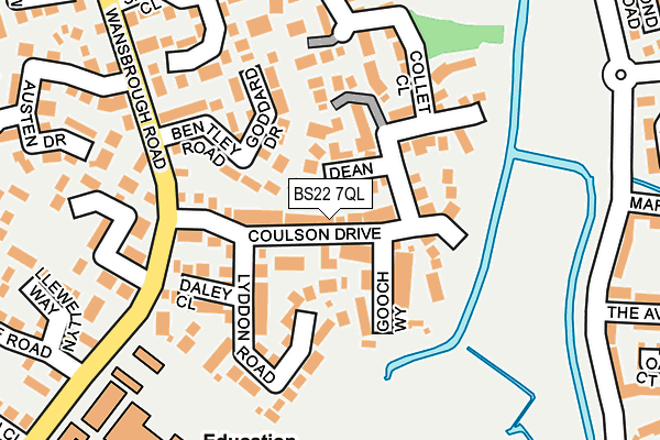 BS22 7QL map - OS OpenMap – Local (Ordnance Survey)