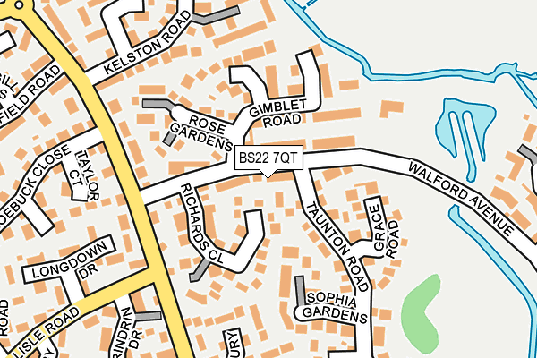 BS22 7QT map - OS OpenMap – Local (Ordnance Survey)