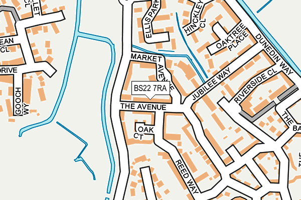 BS22 7RA map - OS OpenMap – Local (Ordnance Survey)