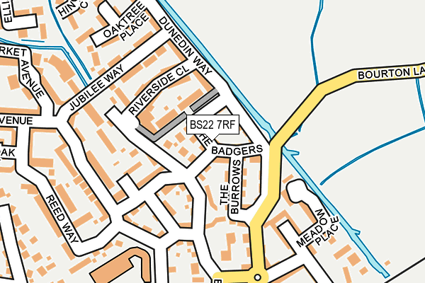 BS22 7RF map - OS OpenMap – Local (Ordnance Survey)