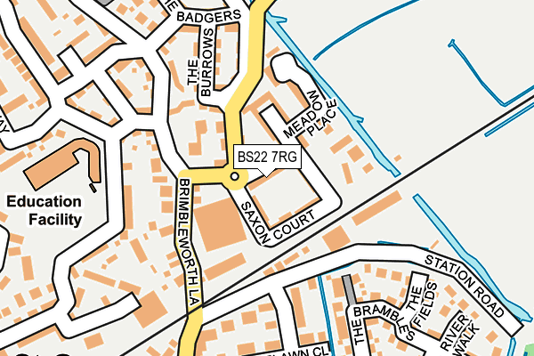 BS22 7RG map - OS OpenMap – Local (Ordnance Survey)