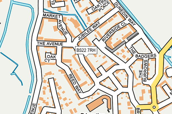 BS22 7RH map - OS OpenMap – Local (Ordnance Survey)