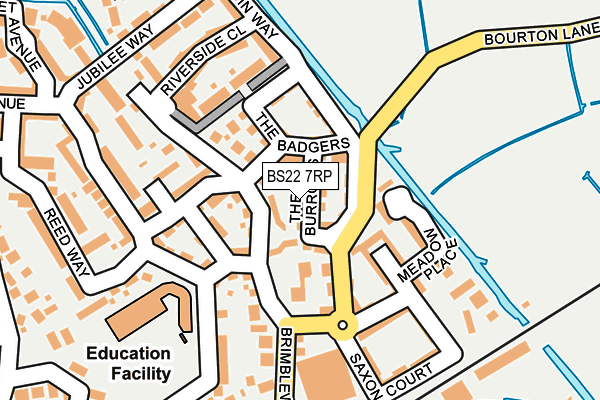 BS22 7RP map - OS OpenMap – Local (Ordnance Survey)
