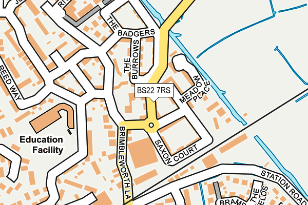 BS22 7RS map - OS OpenMap – Local (Ordnance Survey)