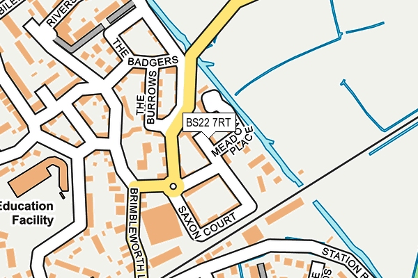 BS22 7RT map - OS OpenMap – Local (Ordnance Survey)