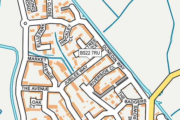 BS22 7RU map - OS OpenMap – Local (Ordnance Survey)