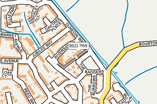 BS22 7RW map - OS OpenMap – Local (Ordnance Survey)