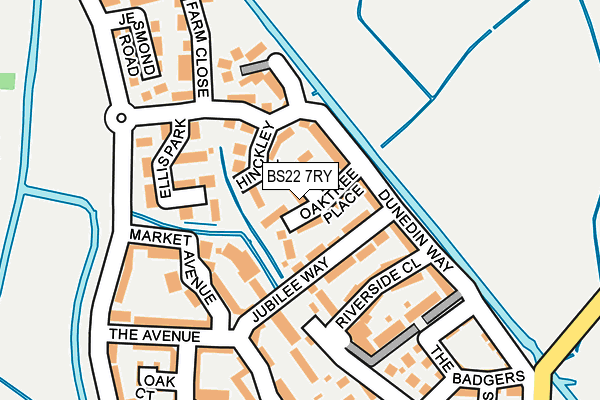 BS22 7RY map - OS OpenMap – Local (Ordnance Survey)