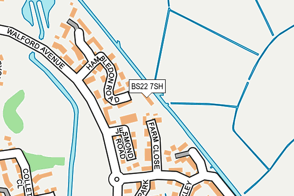 BS22 7SH map - OS OpenMap – Local (Ordnance Survey)