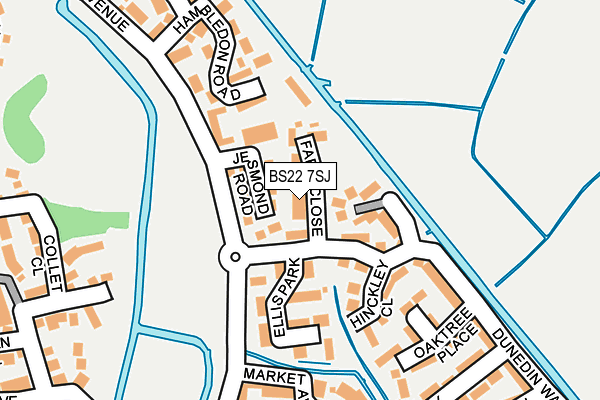 BS22 7SJ map - OS OpenMap – Local (Ordnance Survey)