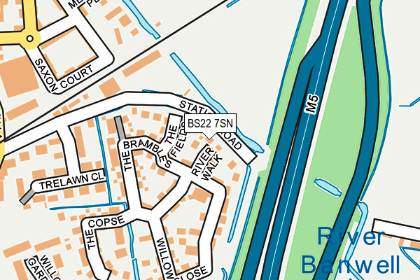 BS22 7SN map - OS OpenMap – Local (Ordnance Survey)