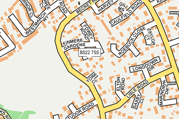 BS22 7SS map - OS OpenMap – Local (Ordnance Survey)