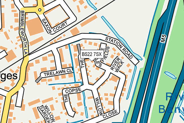 BS22 7SX map - OS OpenMap – Local (Ordnance Survey)