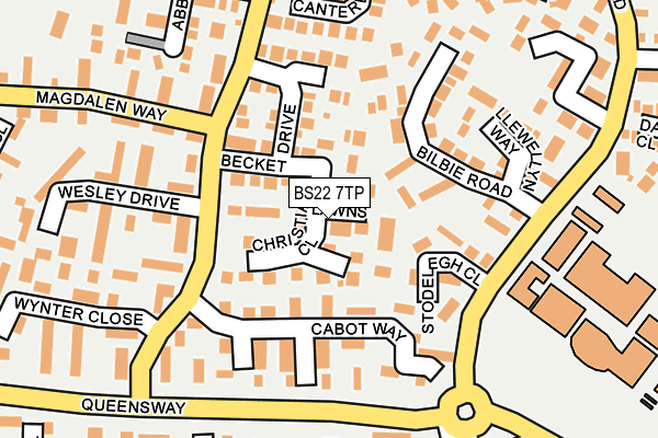 BS22 7TP map - OS OpenMap – Local (Ordnance Survey)