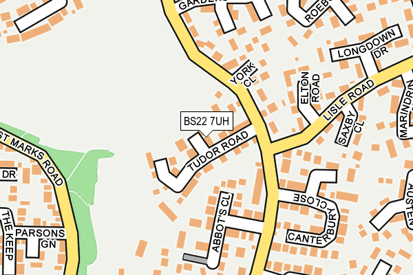 BS22 7UH map - OS OpenMap – Local (Ordnance Survey)