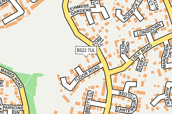 BS22 7UL map - OS OpenMap – Local (Ordnance Survey)