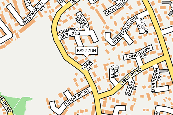 BS22 7UN map - OS OpenMap – Local (Ordnance Survey)