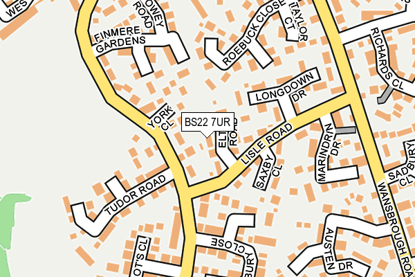 BS22 7UR map - OS OpenMap – Local (Ordnance Survey)
