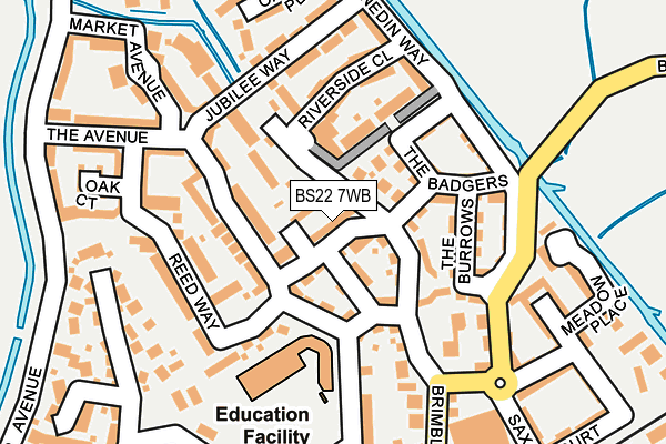 BS22 7WB map - OS OpenMap – Local (Ordnance Survey)