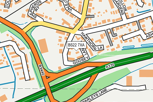 BS22 7XA map - OS OpenMap – Local (Ordnance Survey)
