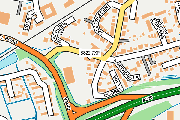 BS22 7XP map - OS OpenMap – Local (Ordnance Survey)