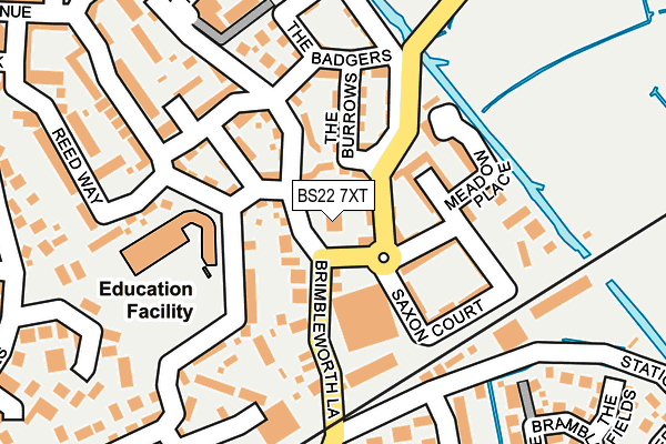 BS22 7XT map - OS OpenMap – Local (Ordnance Survey)