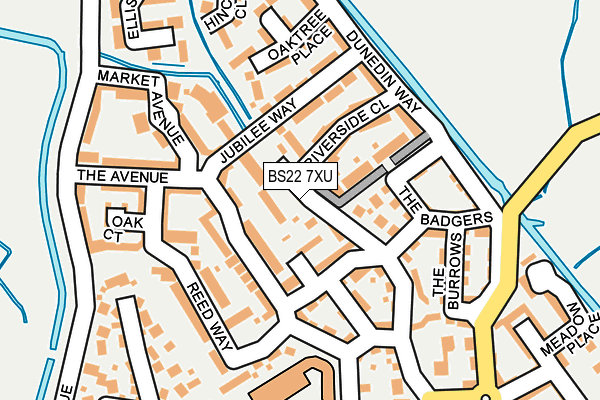 BS22 7XU map - OS OpenMap – Local (Ordnance Survey)