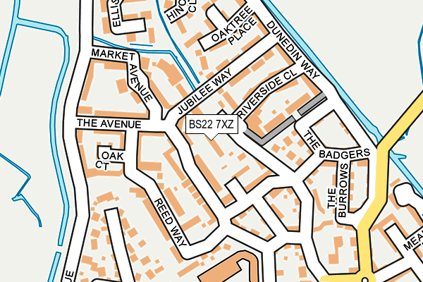 BS22 7XZ map - OS OpenMap – Local (Ordnance Survey)