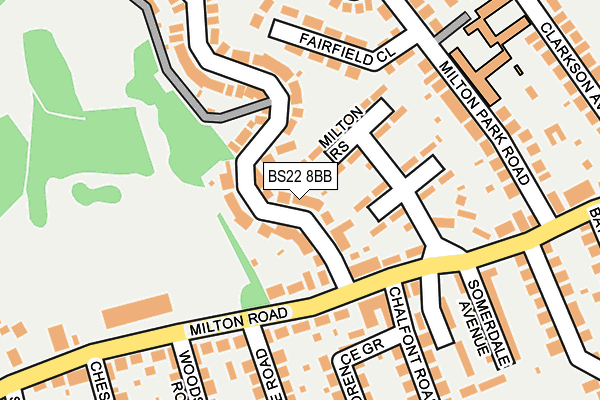 BS22 8BB map - OS OpenMap – Local (Ordnance Survey)