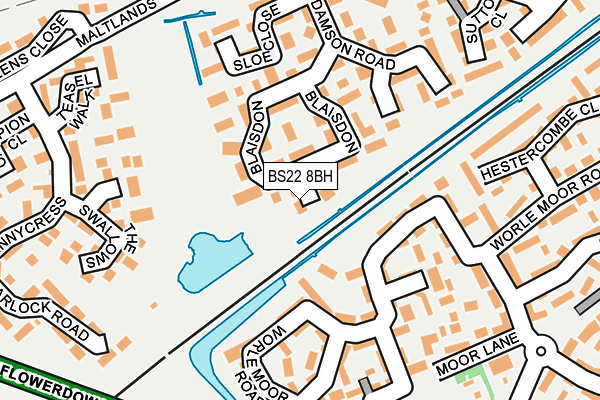 BS22 8BH map - OS OpenMap – Local (Ordnance Survey)