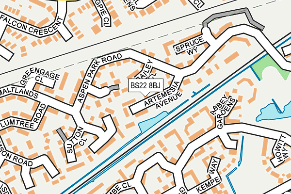 BS22 8BJ map - OS OpenMap – Local (Ordnance Survey)