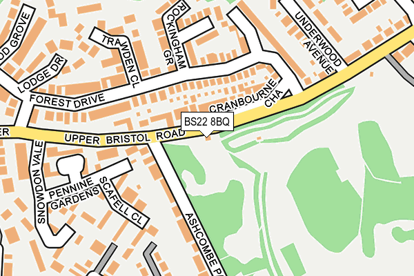 BS22 8BQ map - OS OpenMap – Local (Ordnance Survey)