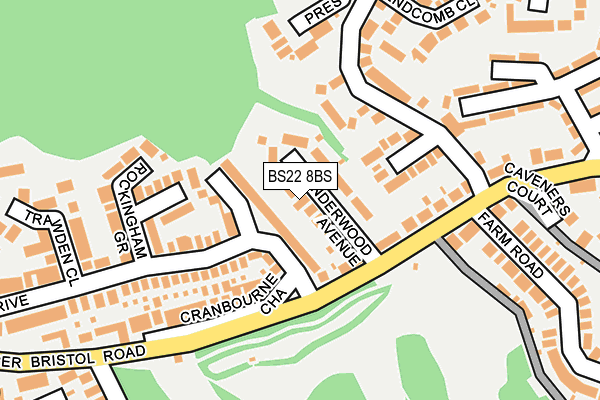 BS22 8BS map - OS OpenMap – Local (Ordnance Survey)