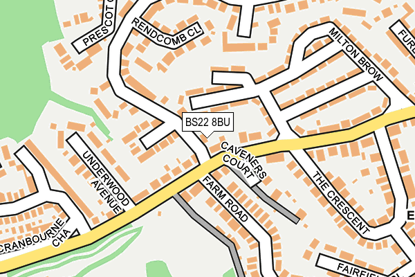 BS22 8BU map - OS OpenMap – Local (Ordnance Survey)