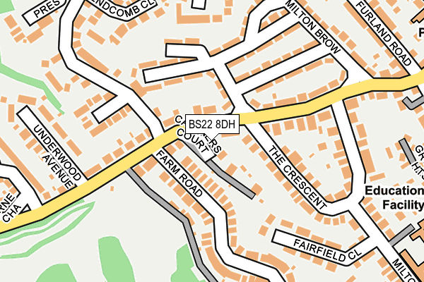 BS22 8DH map - OS OpenMap – Local (Ordnance Survey)