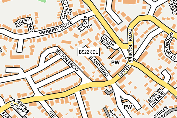 BS22 8DL map - OS OpenMap – Local (Ordnance Survey)