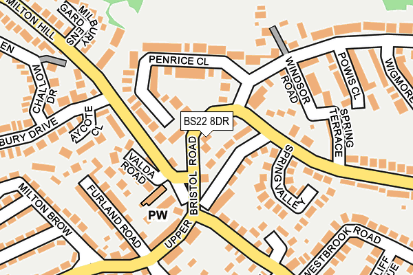 BS22 8DR map - OS OpenMap – Local (Ordnance Survey)