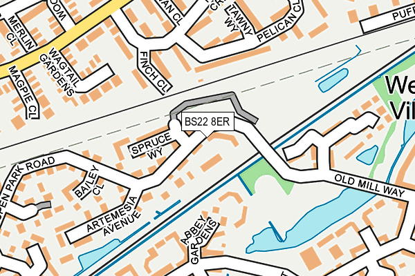 BS22 8ER map - OS OpenMap – Local (Ordnance Survey)