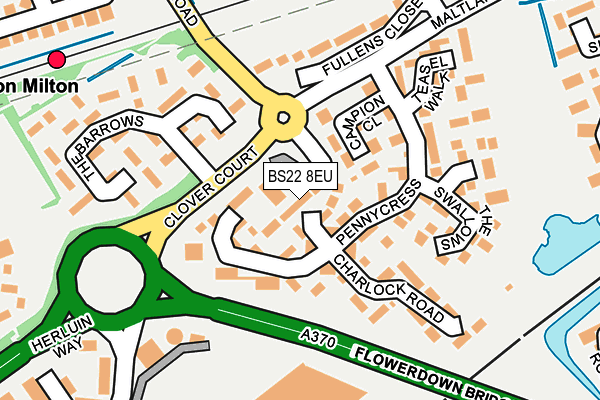BS22 8EU map - OS OpenMap – Local (Ordnance Survey)