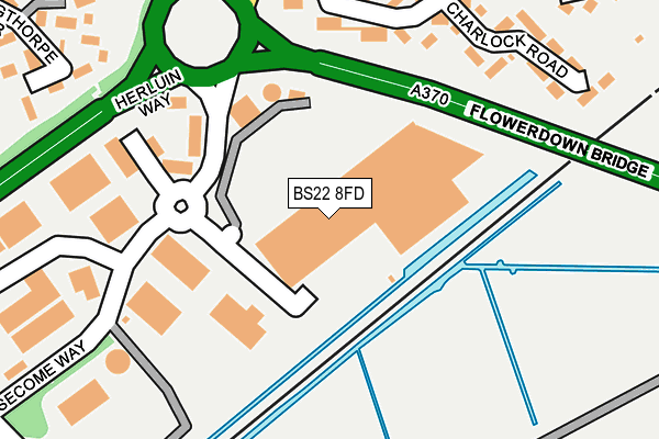 BS22 8FD map - OS OpenMap – Local (Ordnance Survey)