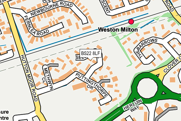 BS22 8LF map - OS OpenMap – Local (Ordnance Survey)