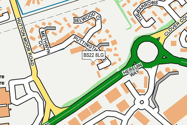 BS22 8LG map - OS OpenMap – Local (Ordnance Survey)